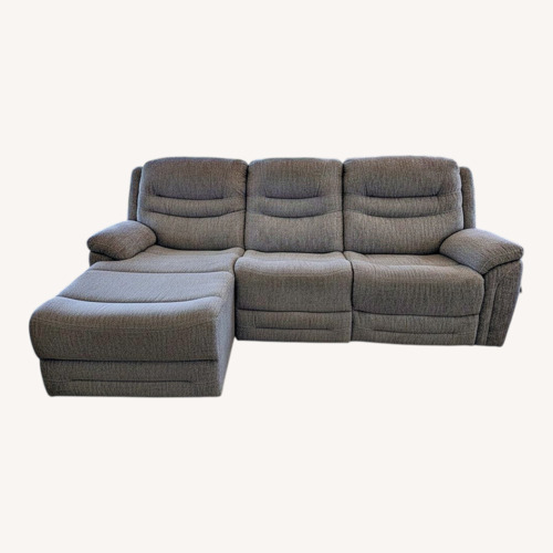 Used Light Gray Fur and Hide 3+ Seater Sofa for sale on AptDeco