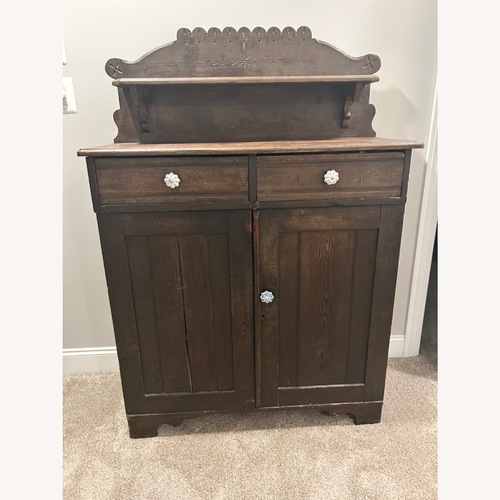 Used Rustic Wood Cabinet w Drawers & Shelves for sale on AptDeco