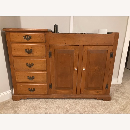 Used Vintage/Antique Light Brown Wood Sideboard for sale on AptDeco