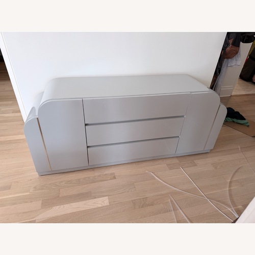 Used Vintage/Antique Light Gray Sideboard for sale on AptDeco