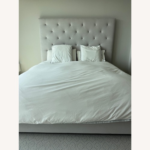 Used Restoration Hardware Modena Diamond Tufted Panel Bed for sale on AptDeco