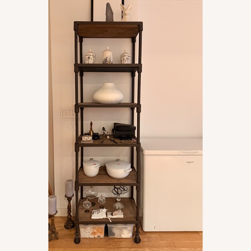 Used Restoration Hardware Dark Brown Wood Bookcase for sale on AptDeco