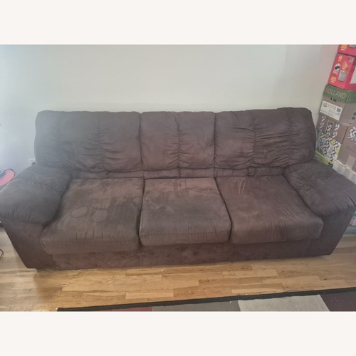Used Dark Brown Fabric 3+ Seater Sofa for sale on AptDeco