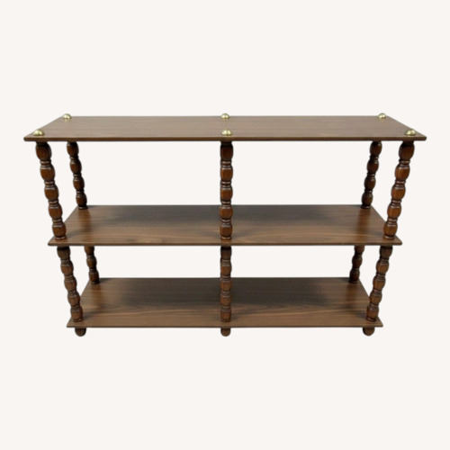 Used Vintage/Antique Finds Dark Brown Media Shelf for sale on AptDeco
