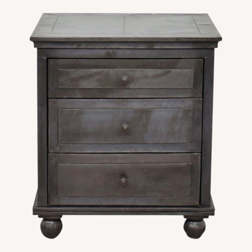 Used Restoration Hardware Annecy Metal-Wrapped Closed Nightstand for sale on AptDeco