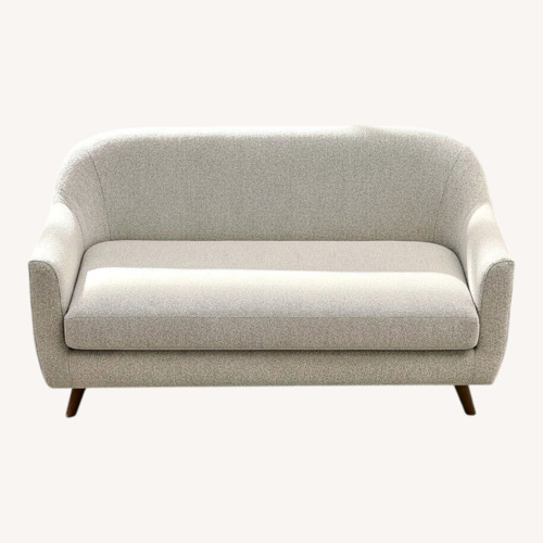 Used Modern Grey Bouclé Loveseat Sofa for sale on AptDeco