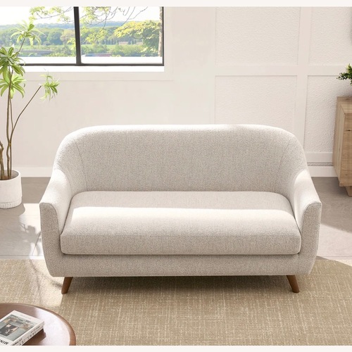 Used Modern Grey Bouclé Loveseat Sofa for sale on AptDeco