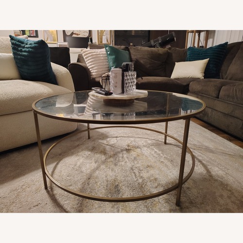 Used Better Homes and Gardens Nola Gold Finish Coffee Table for sale on AptDeco