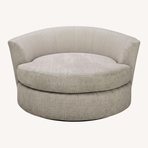 Used Raymour & Flanigan Cooper Light Gray Fabric Accent Chair for sale on AptDeco