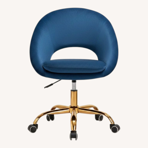 Used Doreen Velvet Modern Task Chair with Ergonomic Design for sale on AptDeco