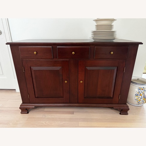 Used Vintage/Antique Finds Dark Brown Wood Sideboard for sale on AptDeco