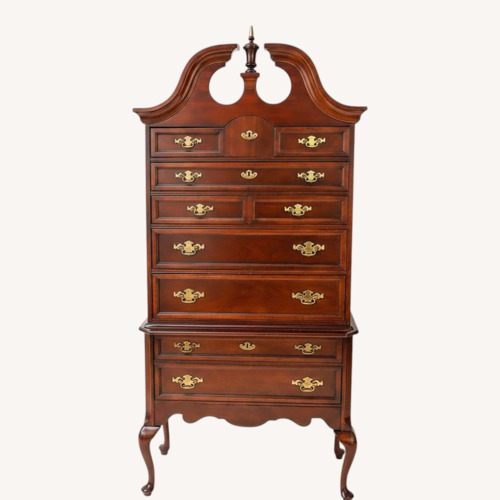 Used Vintage Queen Anne Style Mahogany Highboy Dresser for sale on AptDeco