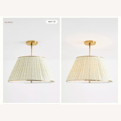 Used Anthropologie Lee Brass Pendant in Irena Print for sale on AptDeco