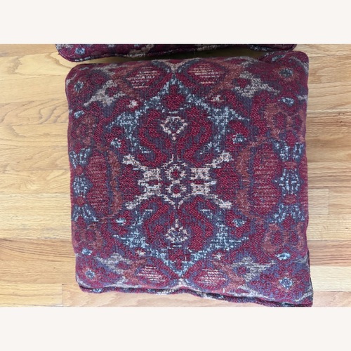 Used Set of 2 Patterned Pillows Red Multicolored for sale on AptDeco