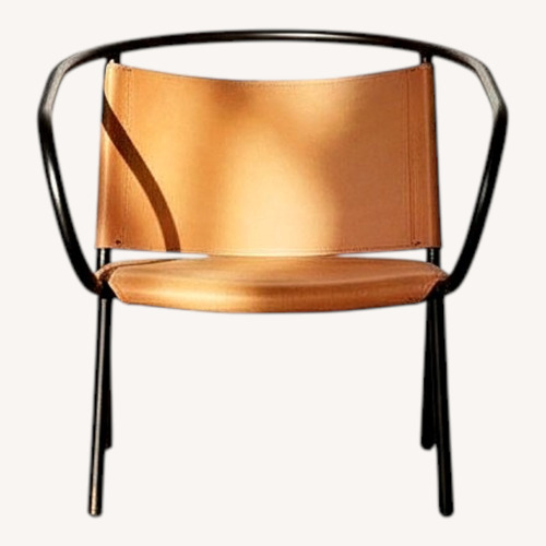 Used Afteroom Dark Brown Leather Armchair for sale on AptDeco