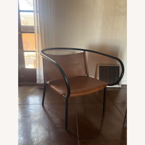 Used Afteroom Dark Brown Leather Armchair for sale on AptDeco