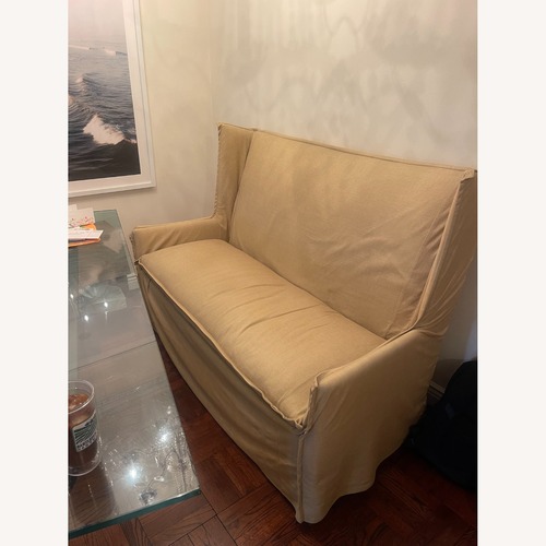 Used Slipcovered Settee (Banquette) for sale on AptDeco