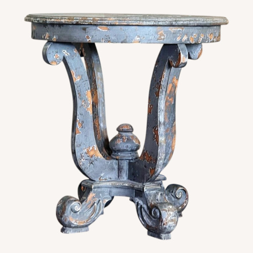 Used Vintage/Antique Finds Light Gray Side Table for sale on AptDeco