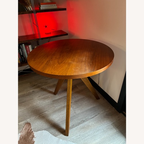 Used West Elm Walnut Tripod Dining Table for sale on AptDeco