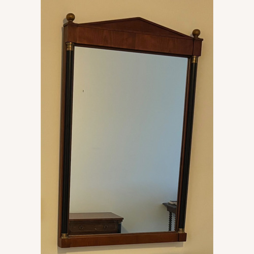 Used Henredon Dark Brown Wood Wall Mirror for sale on AptDeco