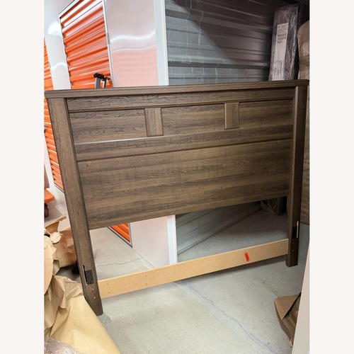 Used Ashley Juararo Queen Panel Headboard, Footboard & Rails for sale on AptDeco