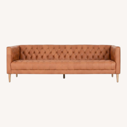 Used Four Hands Williams Leather Sofa 90" for sale on AptDeco