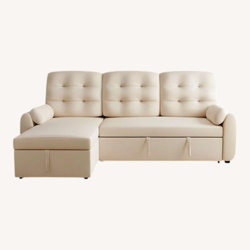 Used Amazon White Fabric 3+ Piece Sectional for sale on AptDeco