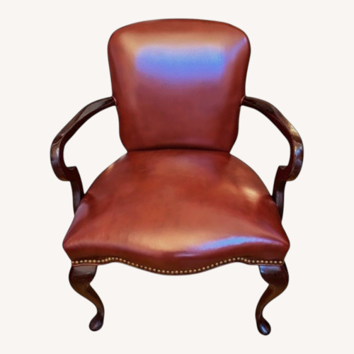 Used Classic Home Red Leather Armchair for sale on AptDeco