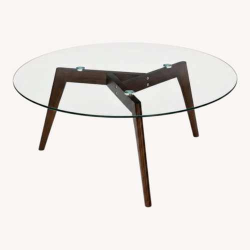 Used Article Clarus Transparent Glass Coffee Table for sale on AptDeco