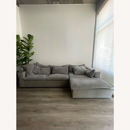 Used West Elm Light Gray Fabric 3+ Piece Sectional for sale on AptDeco