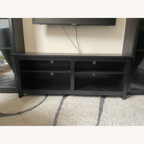 Used Wayfair Dark Brown Wood Media Storage for sale on AptDeco