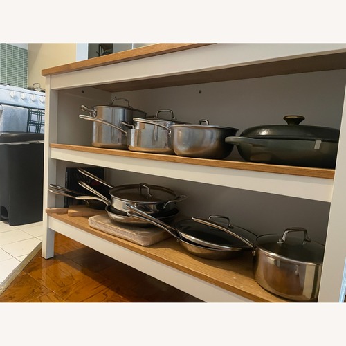 Used IKEA Tornviken White Kitchen Island for sale on AptDeco