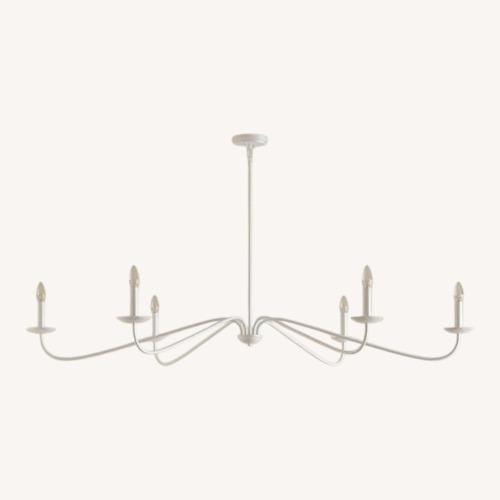 Used Joss & Main Zoyla 6-Light Chandelier in Bisque White for sale on AptDeco