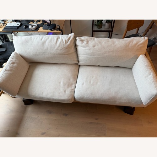 Used Castlery White Fabric 2 Seater Sofa for sale on AptDeco