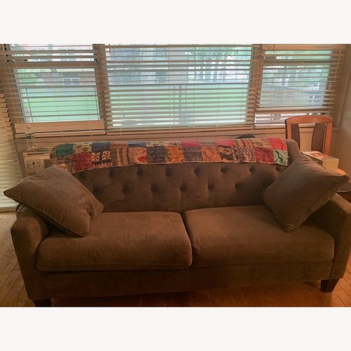 Used  Raymour & Flanigan Dark Gray Sofa  for sale on AptDeco
