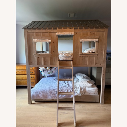Used Restoration Hardware Baby & Child White Bunk Bed for sale on AptDeco