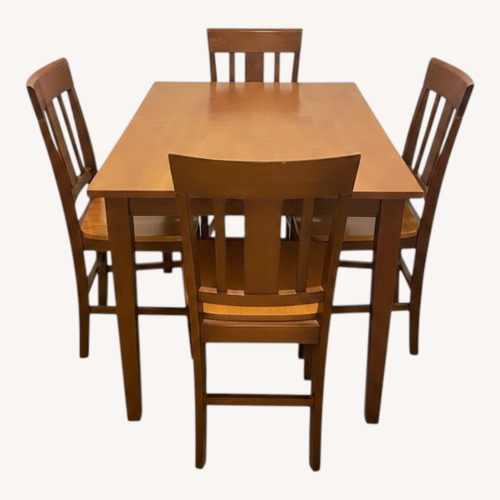 Used Vintage/Antique Gold Wood Dining Set for sale on AptDeco