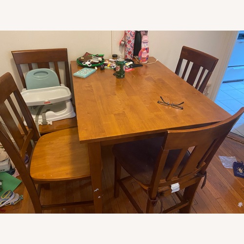 Used Vintage/Antique Gold Wood Dining Set for sale on AptDeco