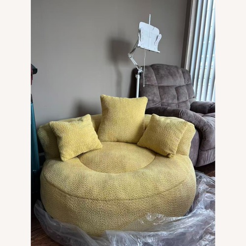 Used Yellow Fabric Futon for sale on AptDeco