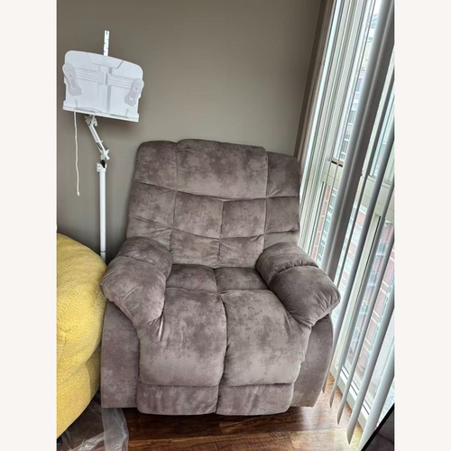 Used Light Gray Fabric Recliner for sale on AptDeco