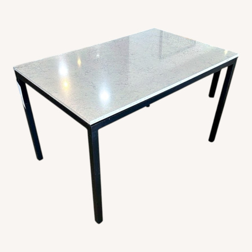 Used Modern Parson Marble Top Dining Table for sale on AptDeco