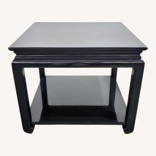 Used Square Tiered Lacquer Side Table for sale on AptDeco