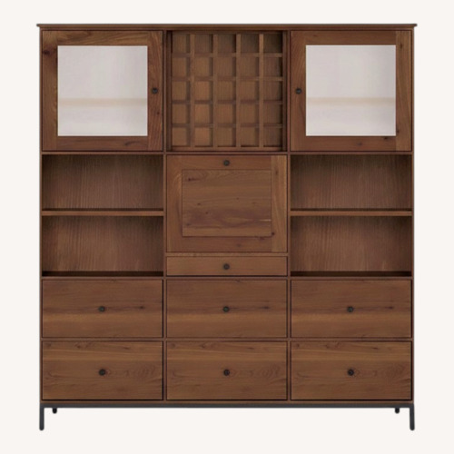 Used Room & Board  Linear Walnut Wood Sideboard for sale on AptDeco