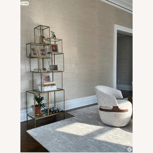 Used Designer Gold & Glass Étagère Shelving for sale on AptDeco
