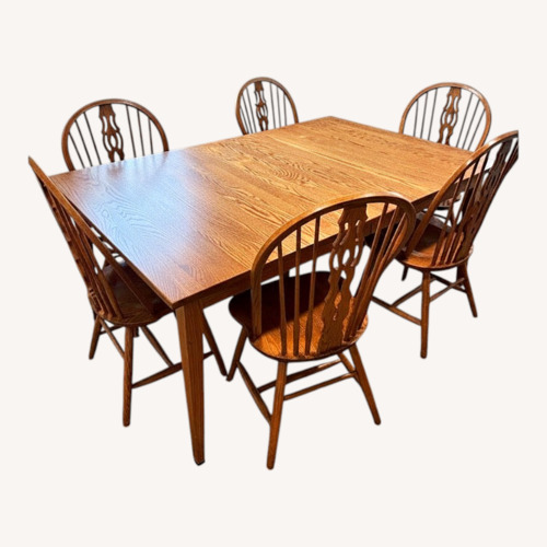 Used Keystone Collection Amish Solid Wood Dining Set for sale on AptDeco