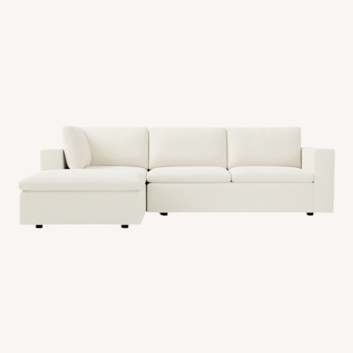 Used West Elm Harmony Light Gray 2 Piece Sectional for sale on AptDeco