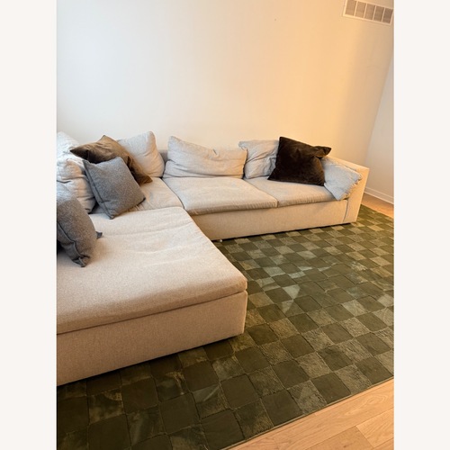 Used West Elm Harmony Light Gray 2 Piece Sectional for sale on AptDeco