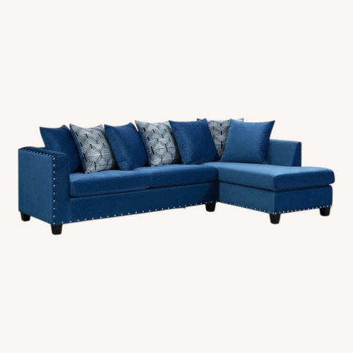 Used Yumiko Velvet L-Shaped Sectional Right Hand Facing for sale on AptDeco