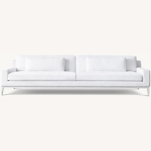 Used Restoration Hardware White Italia Track Arm 2-Cushion Sofa for sale on AptDeco