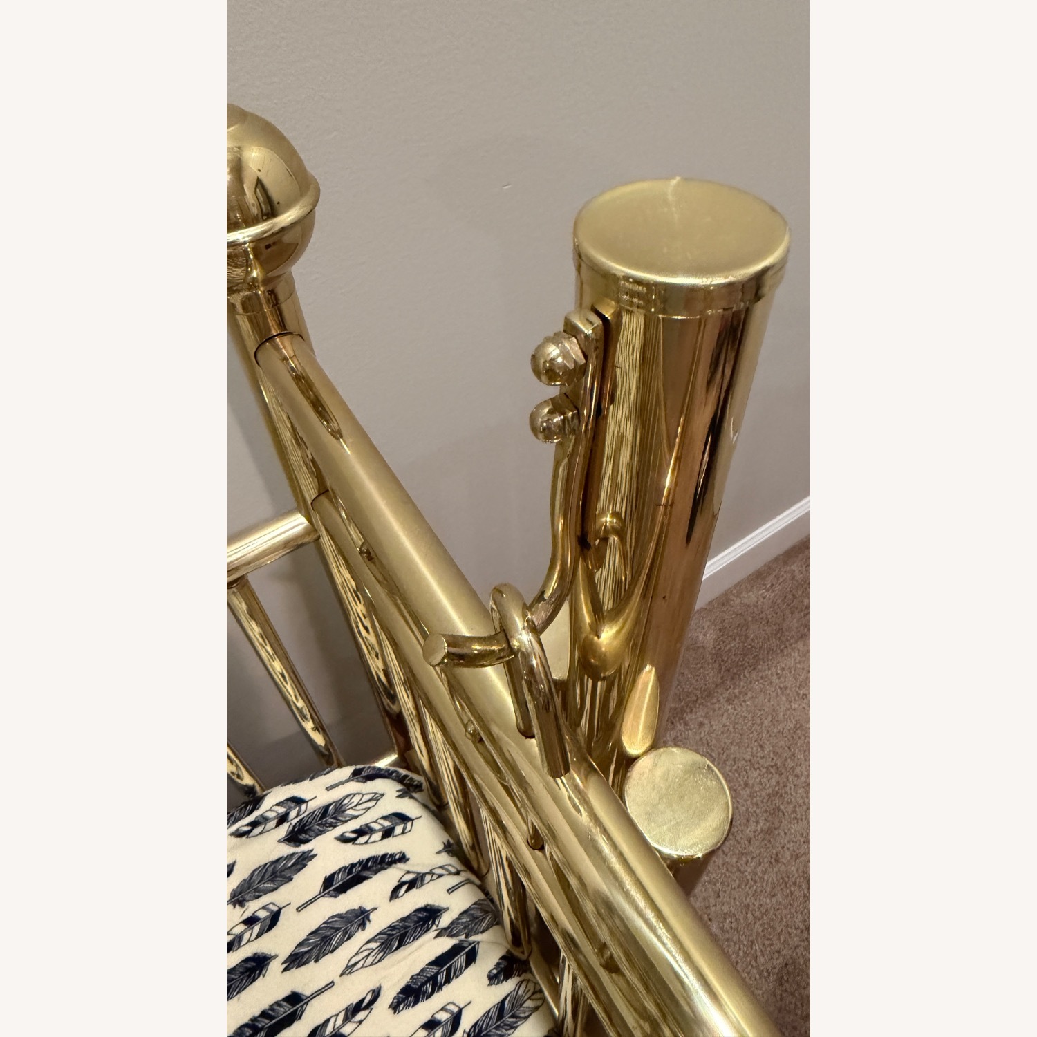 Vintage Brass Corsican Baby Cradle Rocking Crib - image-15